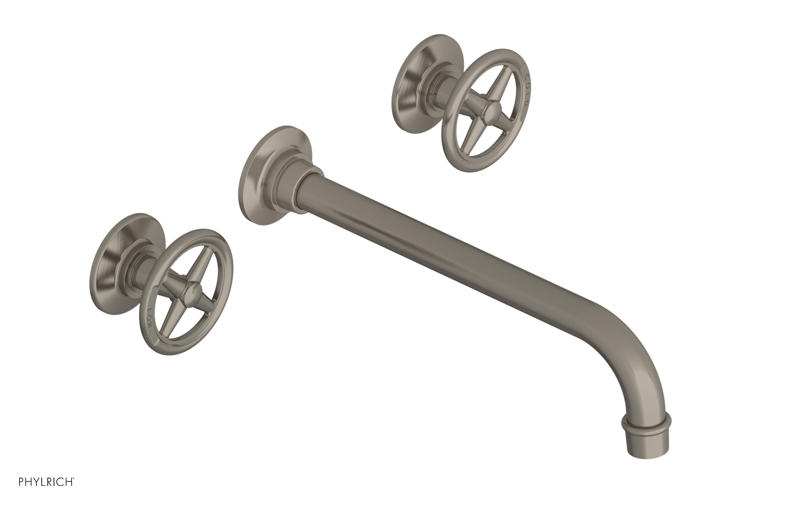 WORKS Wall Lavatory Set 10" Spout - Cross Handles 220-11-10