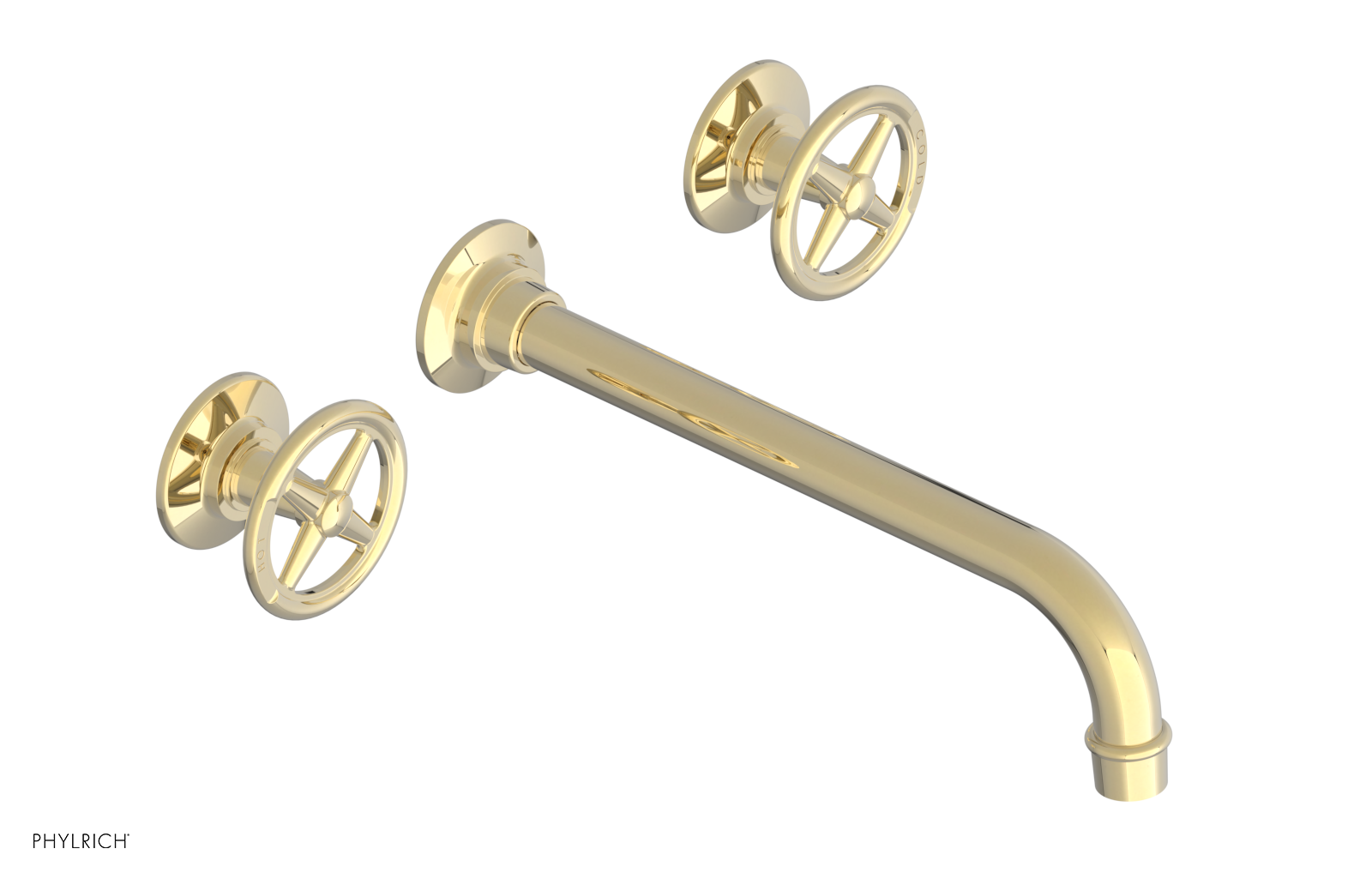 WORKS Wall Lavatory Set 10" Spout - Cross Handles 220-11-10