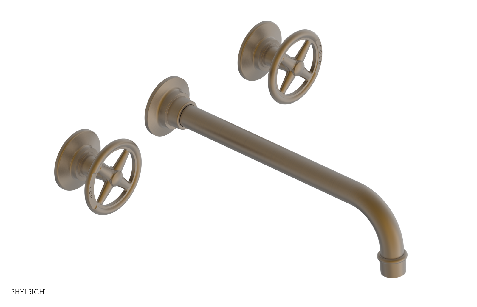 WORKS Wall Lavatory Set 10" Spout - Cross Handles 220-11-10