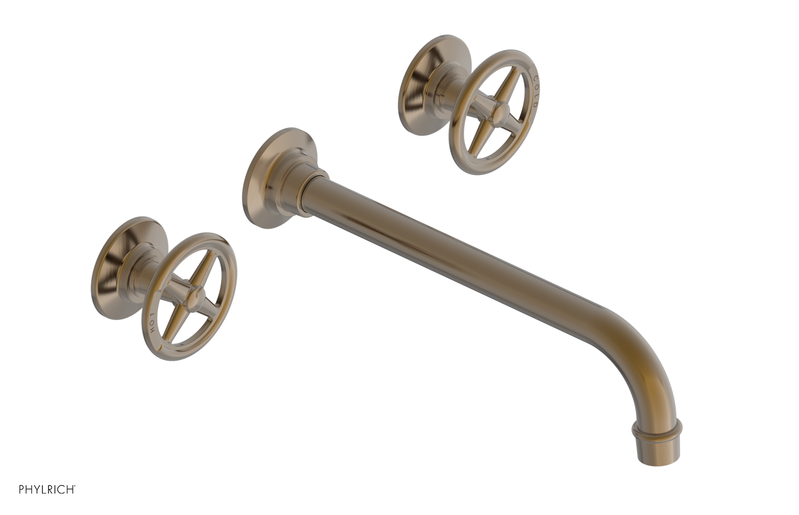 WORKS Wall Lavatory Set 10" Spout - Cross Handles 220-11-10