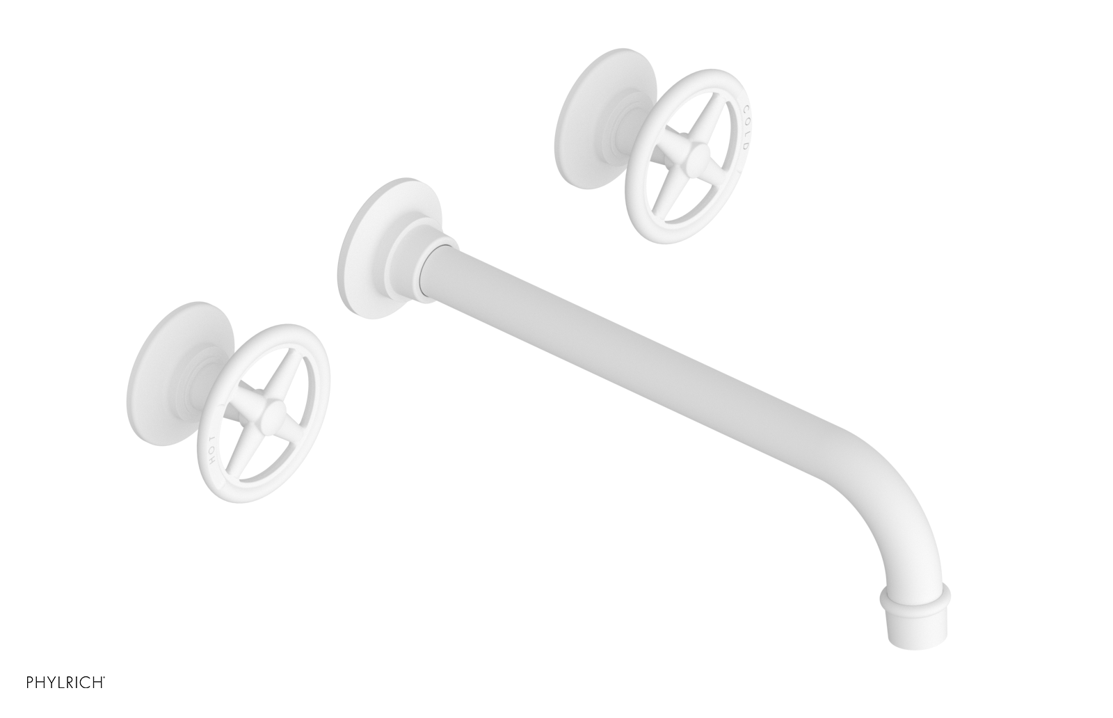 WORKS Wall Lavatory Set 10" Spout - Cross Handles 220-11-10