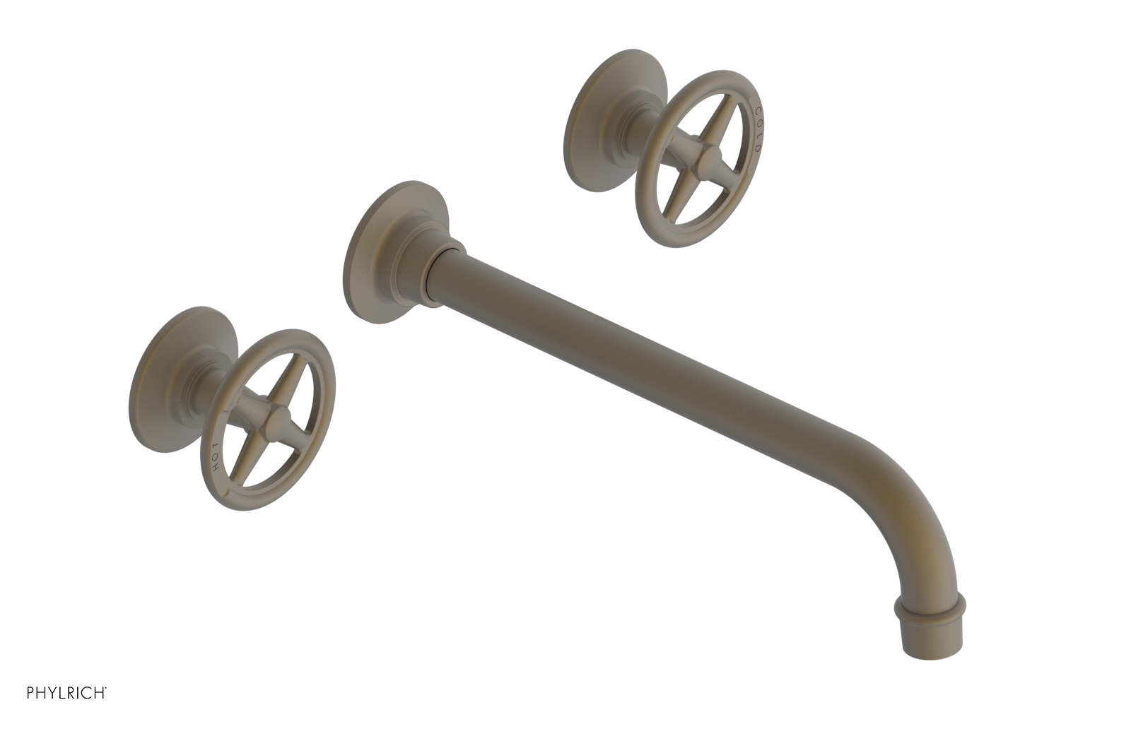 WORKS Wall Lavatory Set 10" Spout - Cross Handles 220-11-10