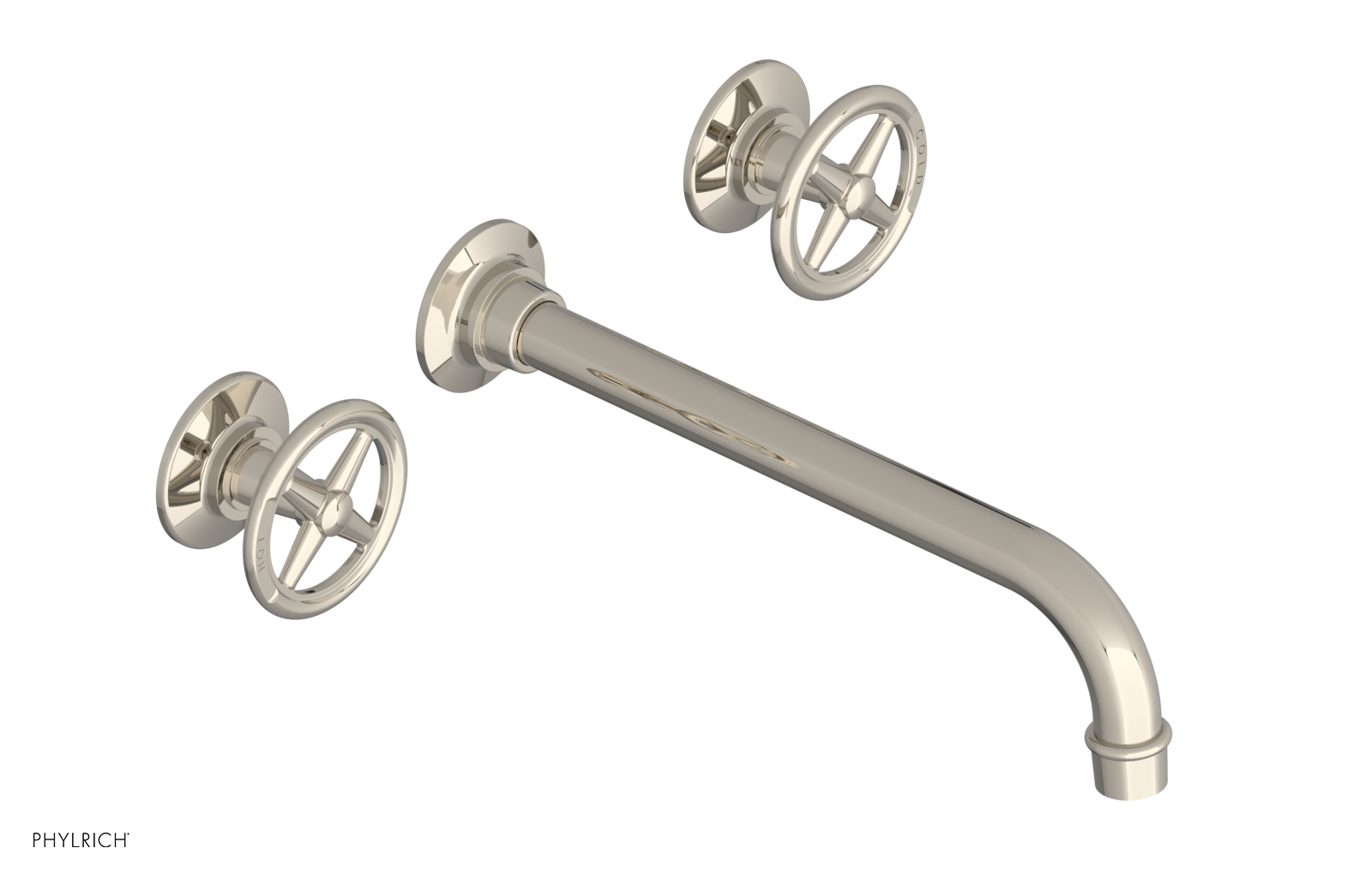 WORKS Wall Lavatory Set 10" Spout - Cross Handles 220-11-10