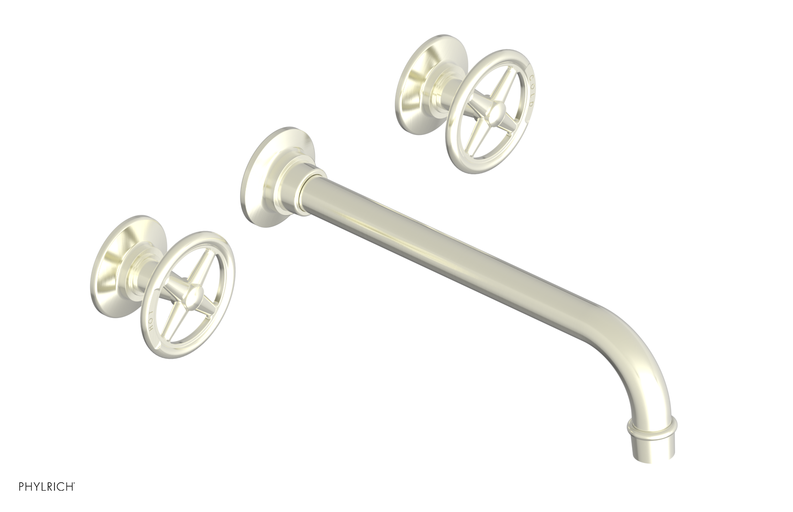 WORKS Wall Lavatory Set 10" Spout - Cross Handles 220-11-10