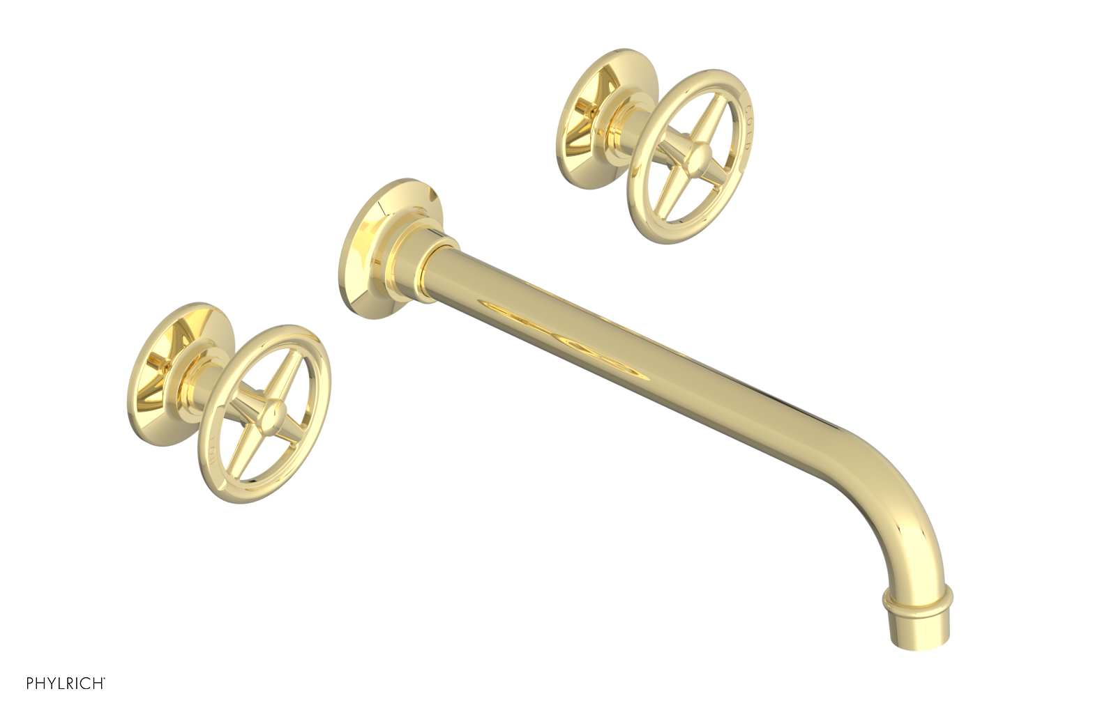 WORKS Wall Lavatory Set 10" Spout - Cross Handles 220-11-10