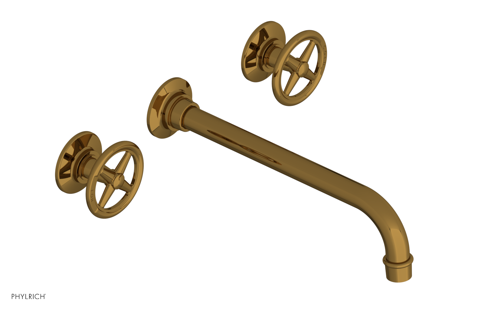 WORKS Wall Lavatory Set 10" Spout - Cross Handles 220-11-10