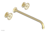 WORKS Wall Lavatory Set 14" Spout - Cross Handles 220-11-14