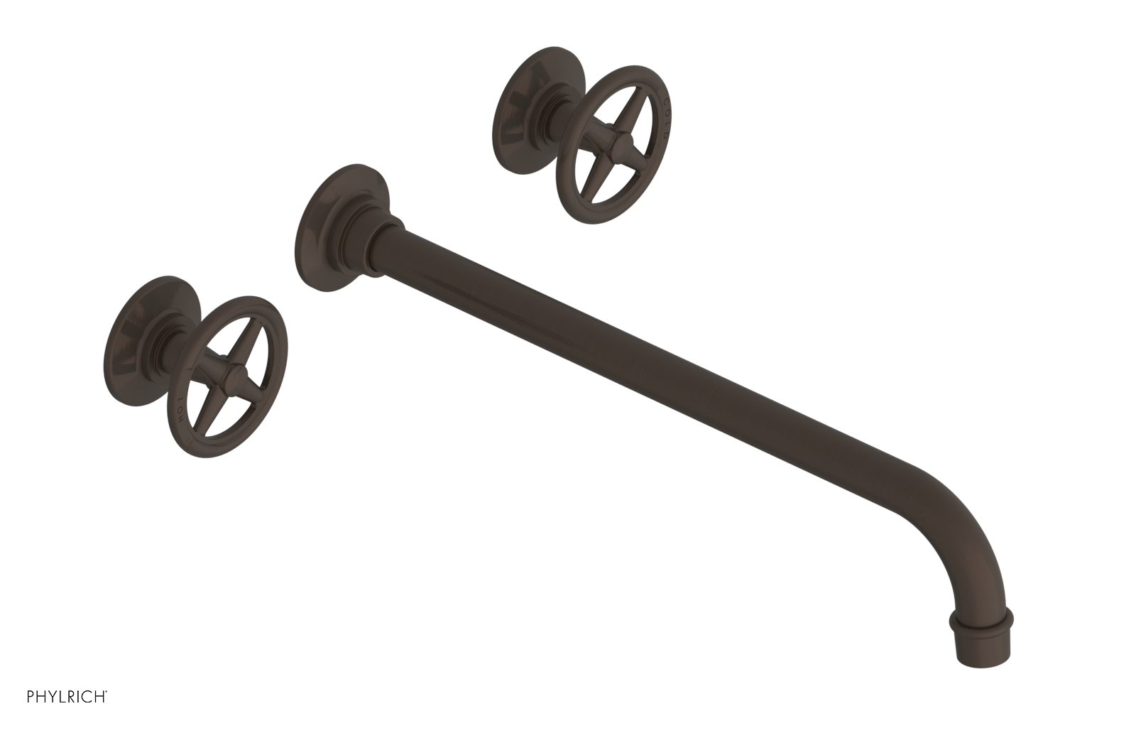 WORKS Wall Lavatory Set 14" Spout - Cross Handles 220-11-14