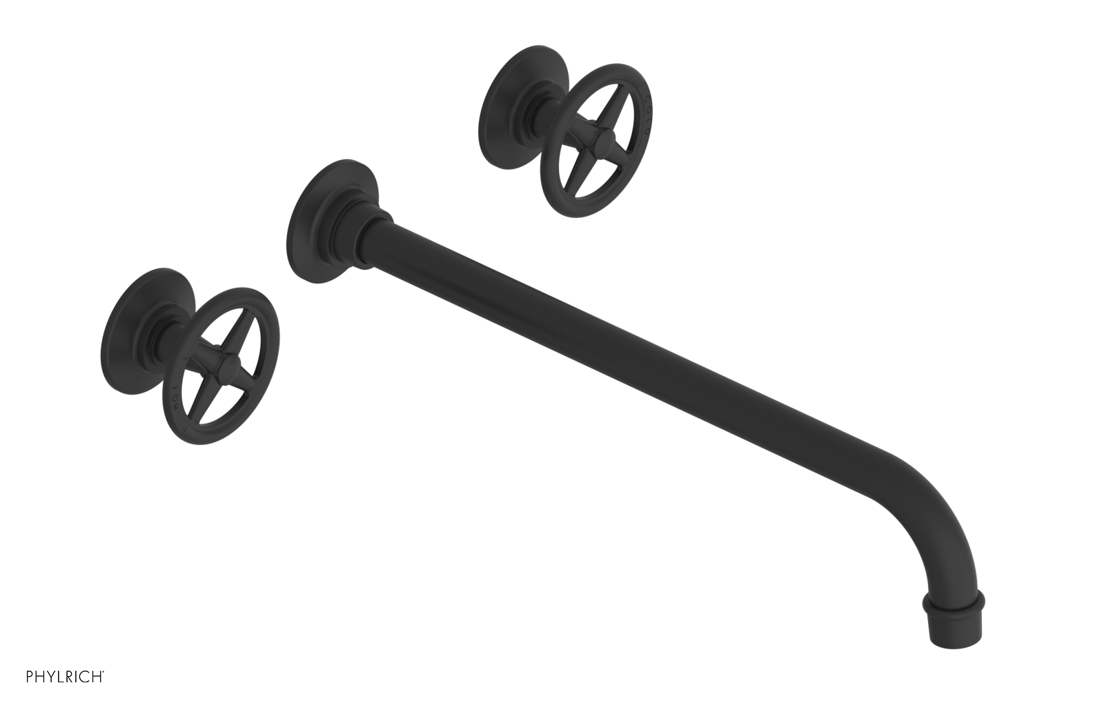 WORKS Wall Lavatory Set 14" Spout - Cross Handles 220-11-14