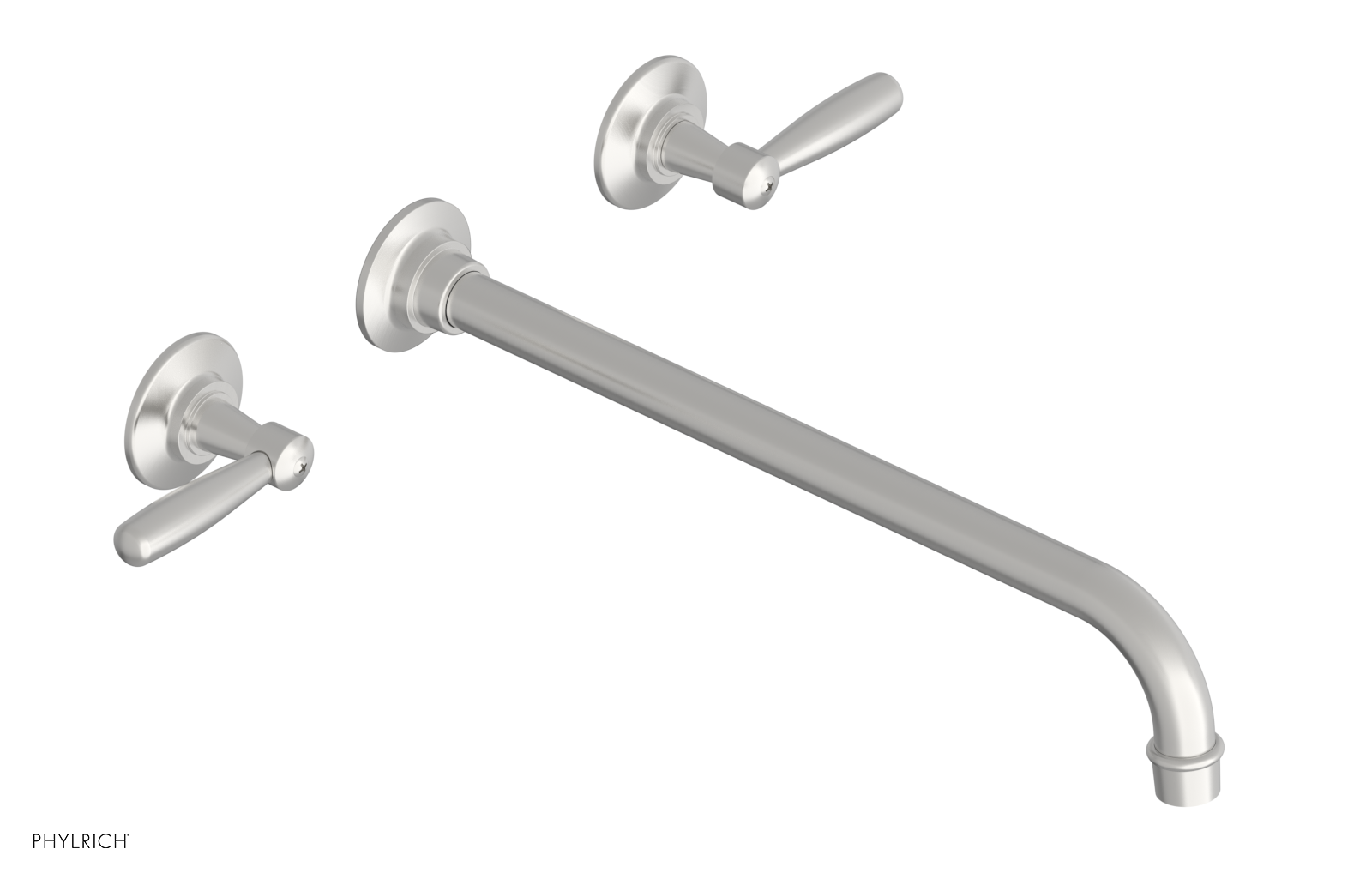WORKS Wall Lavatory Set 14" Spout - Lever Handles 220-12-14