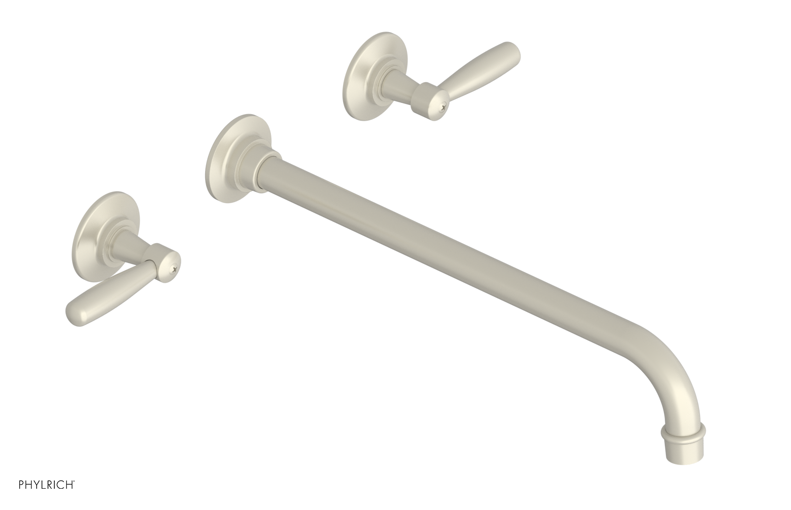 WORKS Wall Lavatory Set 14" Spout - Lever Handles 220-12-14