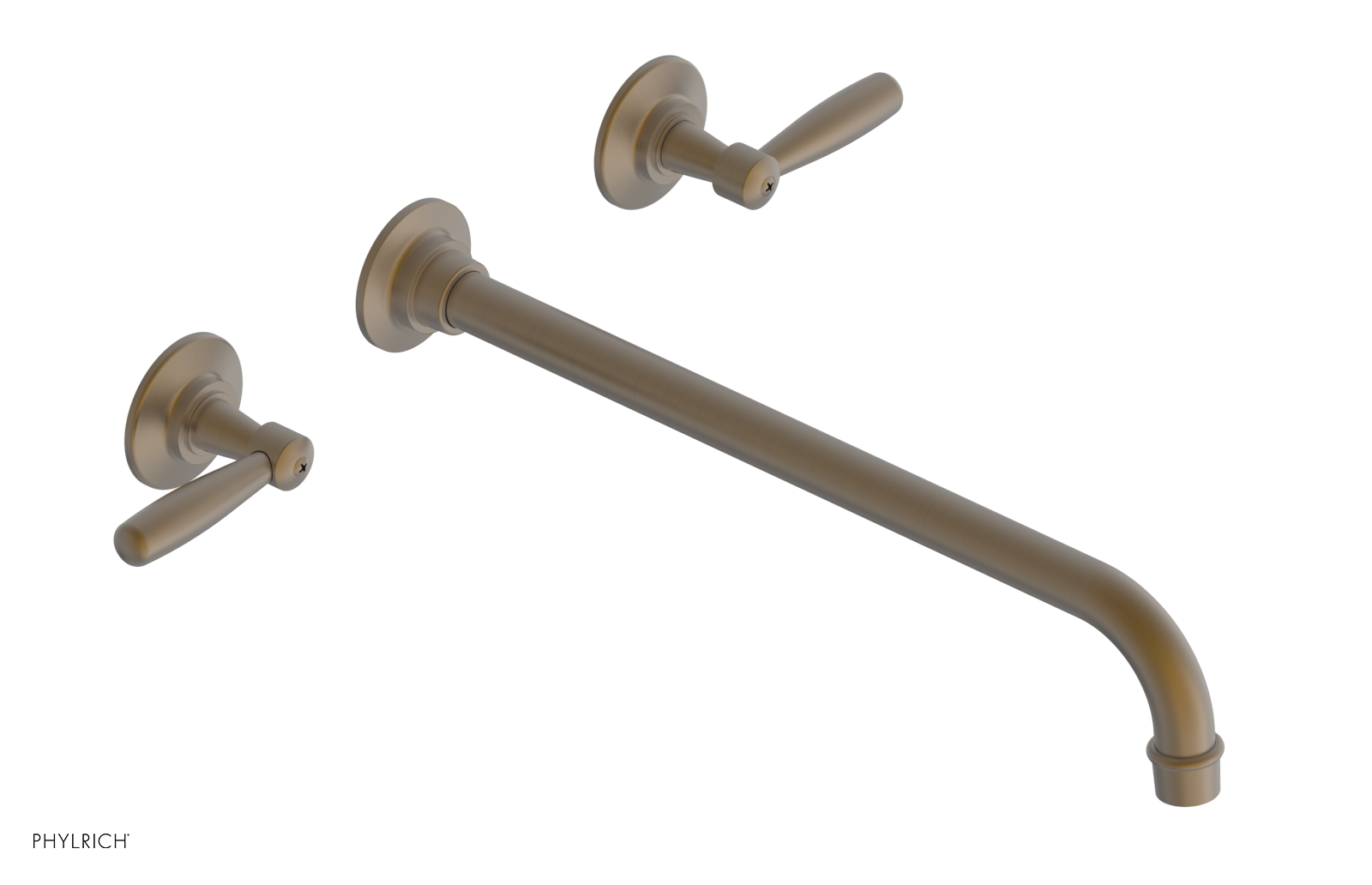 WORKS Wall Lavatory Set 14" Spout - Lever Handles 220-12-14