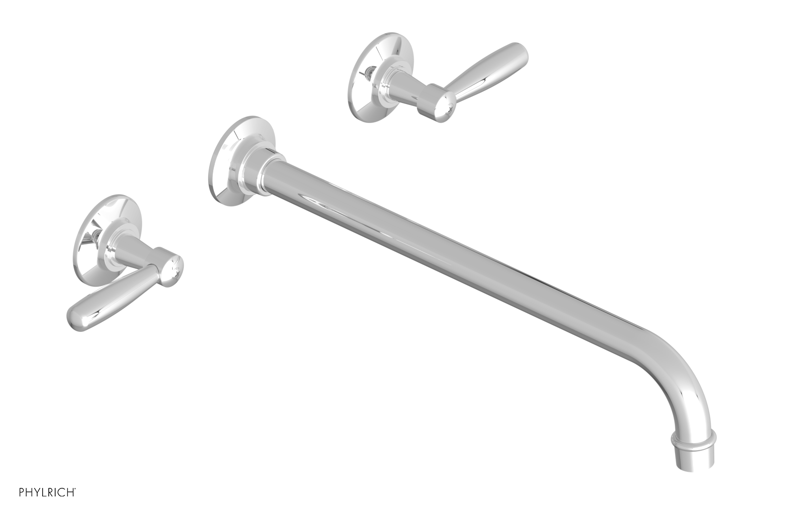 WORKS Wall Lavatory Set 14" Spout - Lever Handles 220-12-14