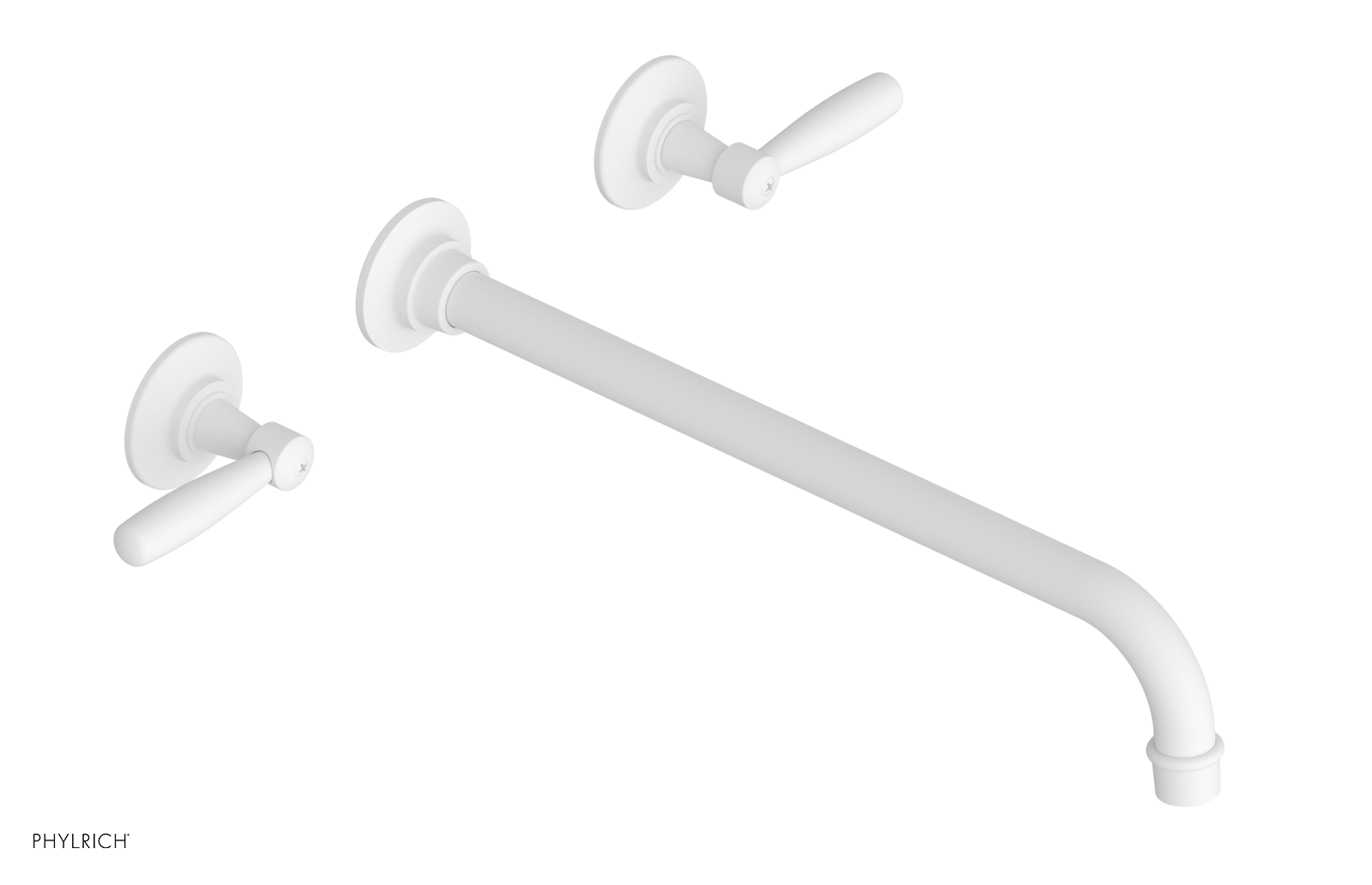 WORKS Wall Lavatory Set 14" Spout - Lever Handles 220-12-14