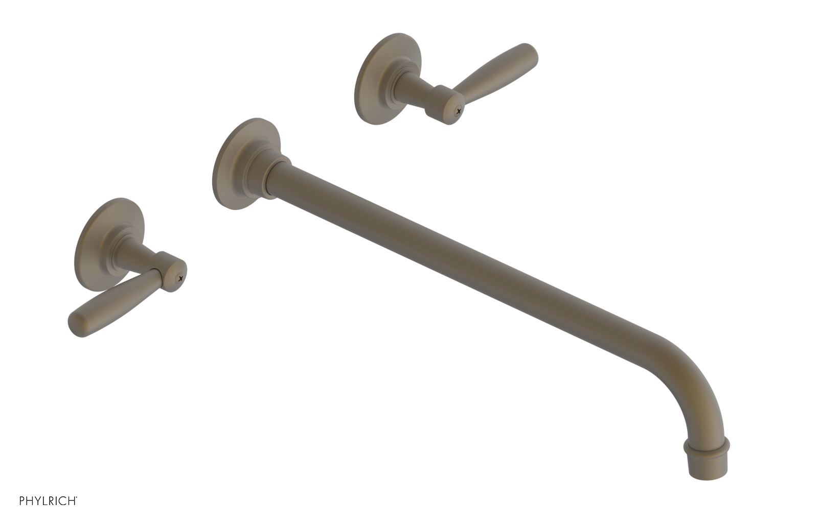 WORKS Wall Lavatory Set 14" Spout - Lever Handles 220-12-14