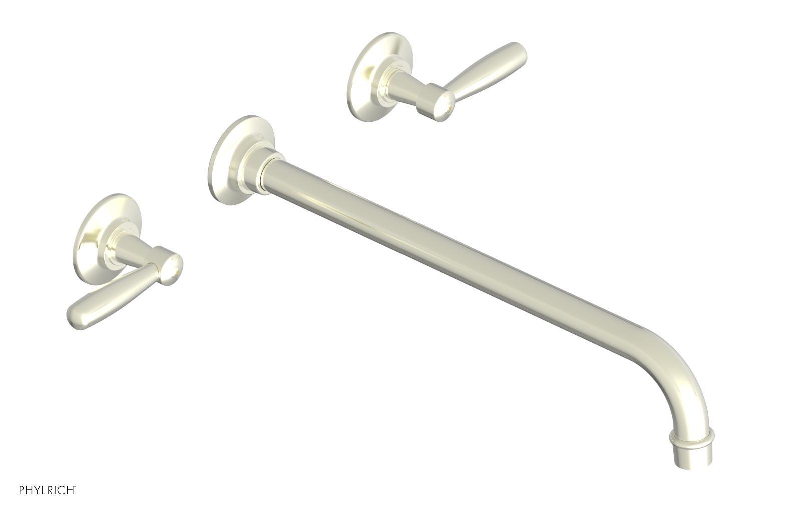 WORKS Wall Lavatory Set 14" Spout - Lever Handles 220-12-14