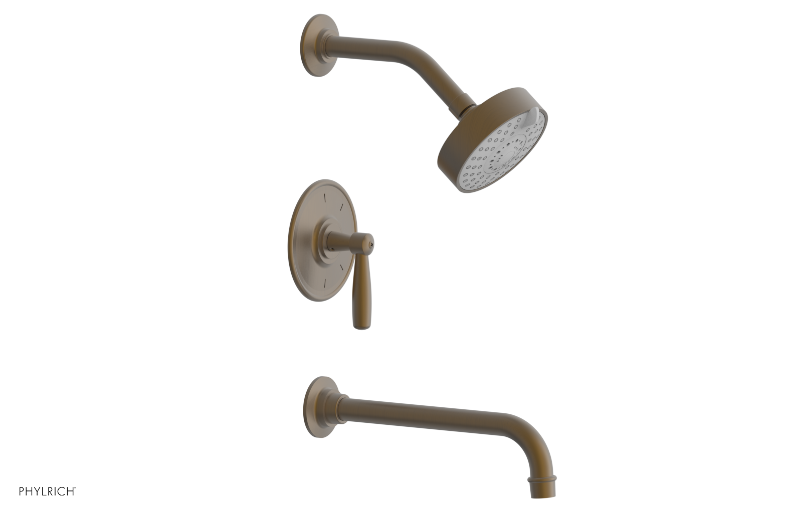 WORKS 10" Pressure Balance Tub and Shower Set - Lever Handle 220-27-10