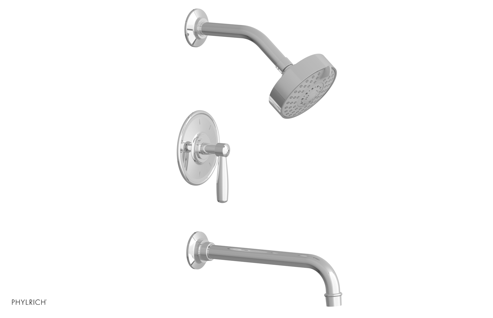 WORKS 10" Pressure Balance Tub and Shower Set - Lever Handle 220-27-10