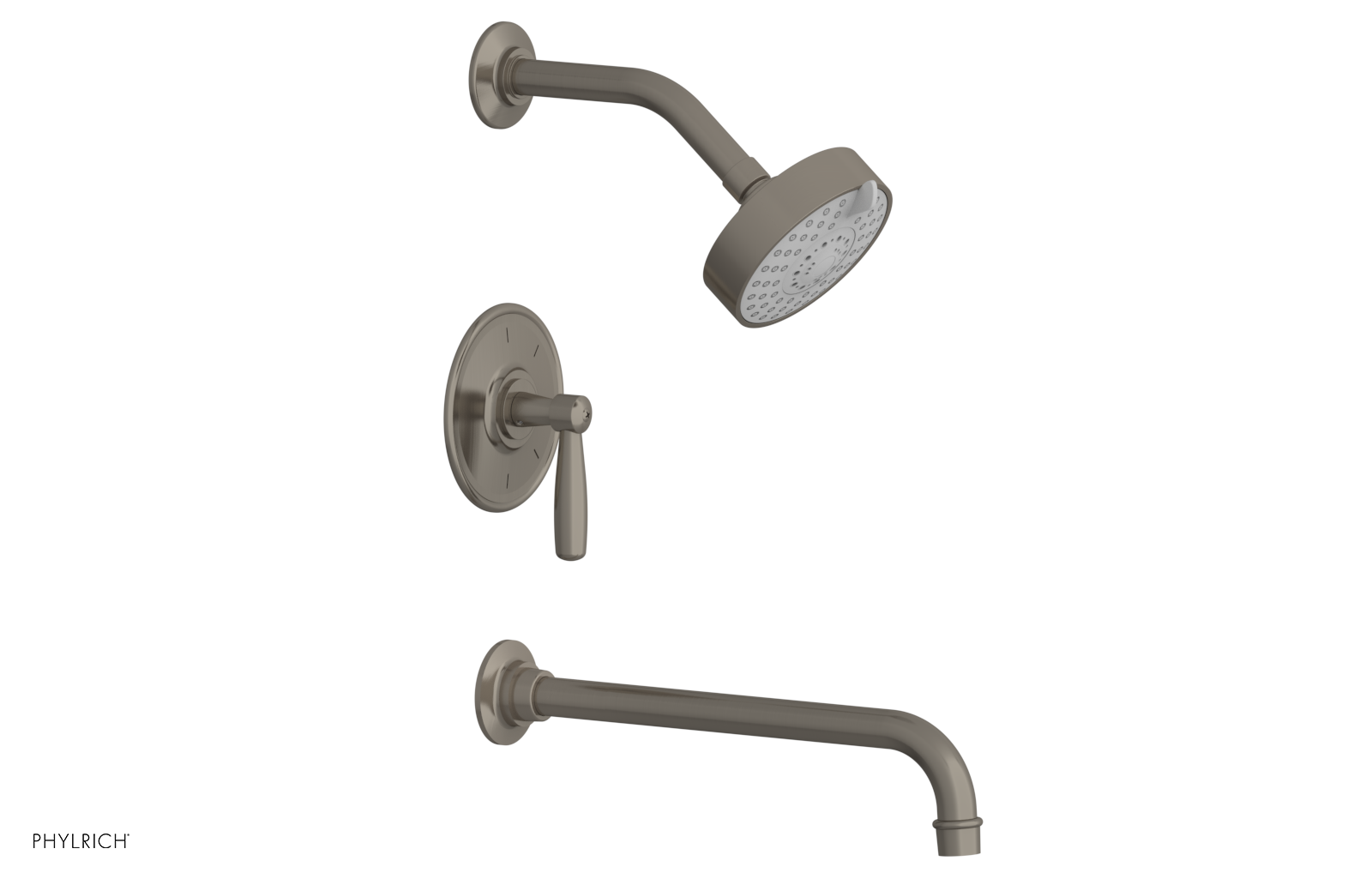 WORKS 12" Pressure Balance Tub and Shower Set - Lever Handle 220-27-12