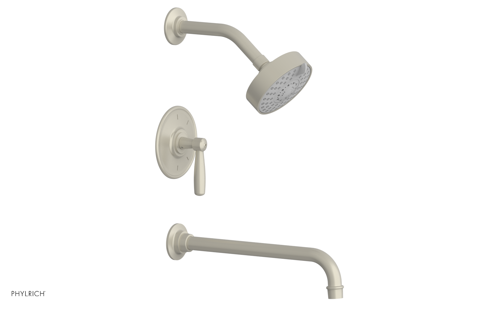 WORKS 12" Pressure Balance Tub and Shower Set - Lever Handle 220-27-12