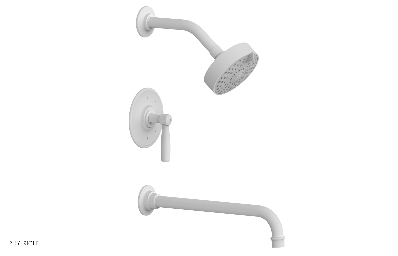 WORKS 12" Pressure Balance Tub and Shower Set - Lever Handle 220-27-12