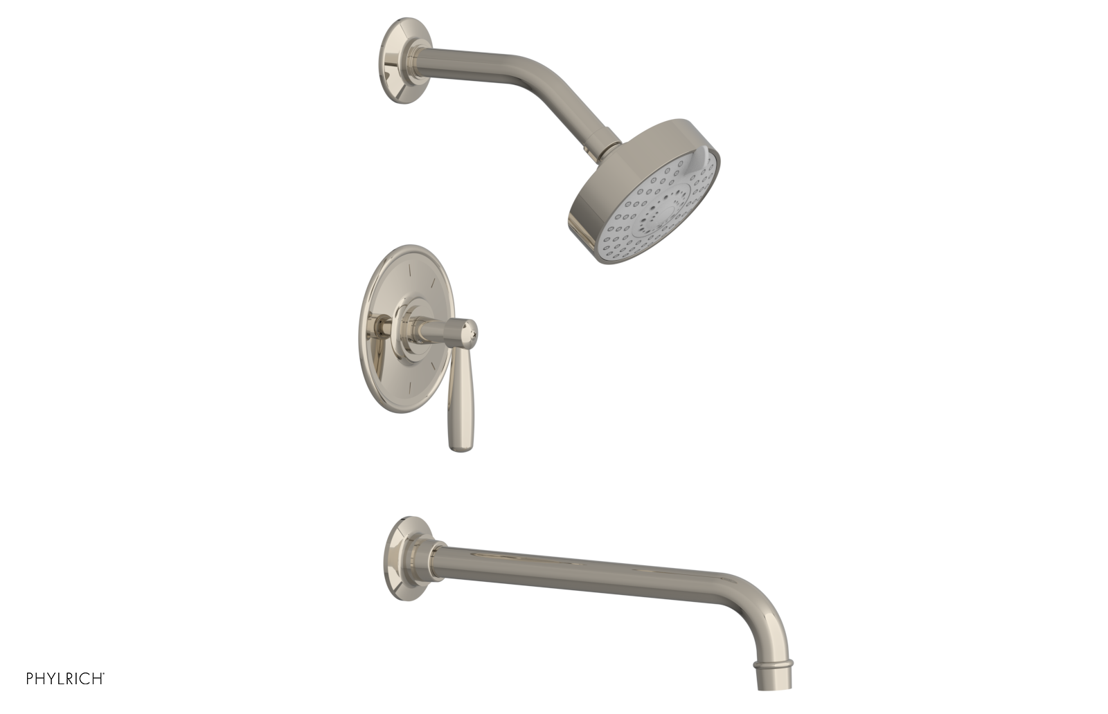 WORKS 12" Pressure Balance Tub and Shower Set - Lever Handle 220-27-12
