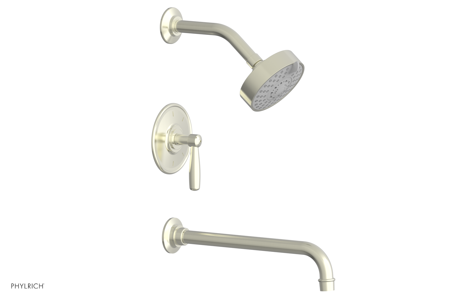 WORKS 12" Pressure Balance Tub and Shower Set - Lever Handle 220-27-12