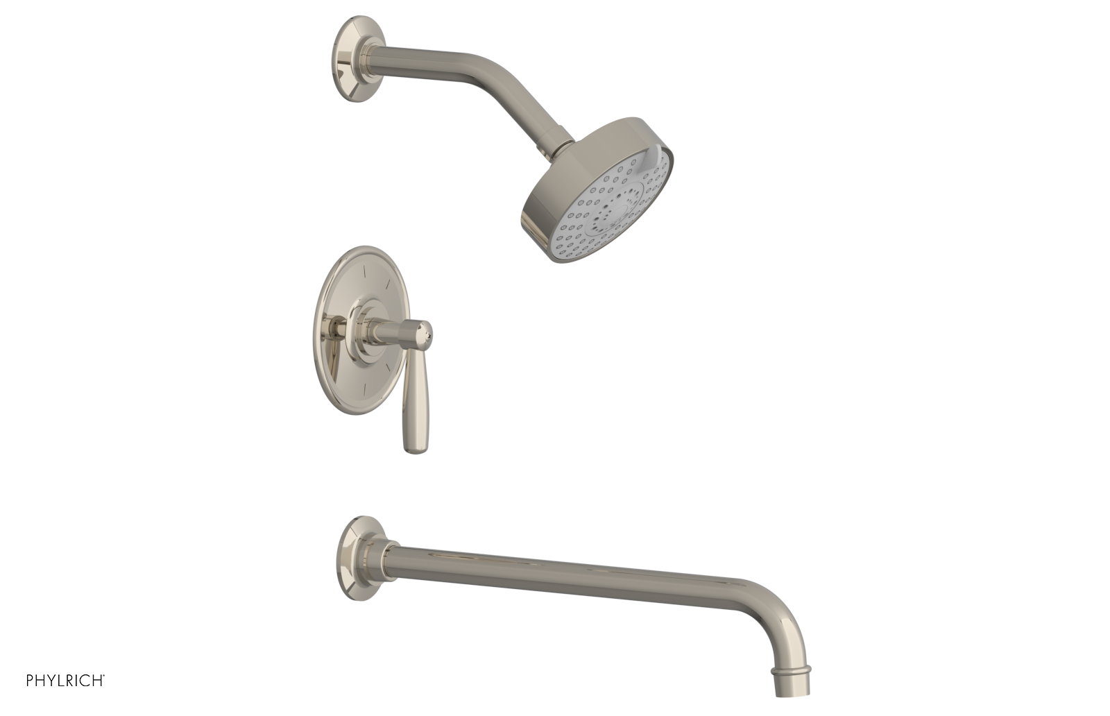 WORKS 14" Pressure Balance Tub and Shower Set - Lever Handle 220-17-14