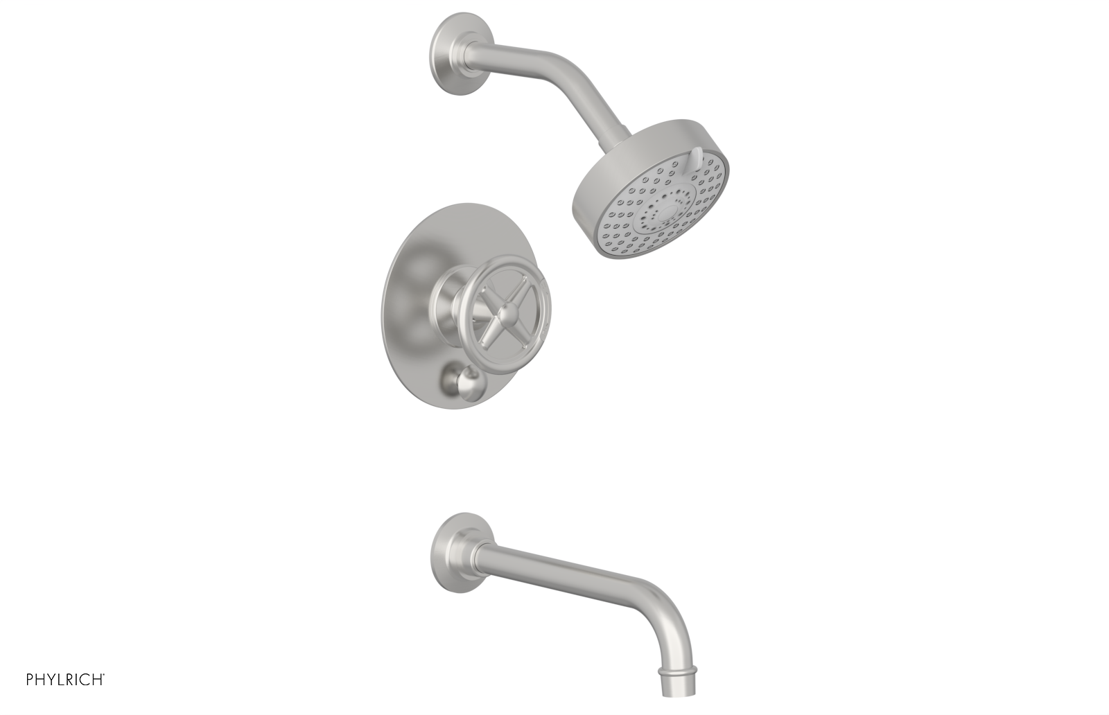 WORKS - Pressure Balance Tub & Shower Set - Cross Handle 220-28