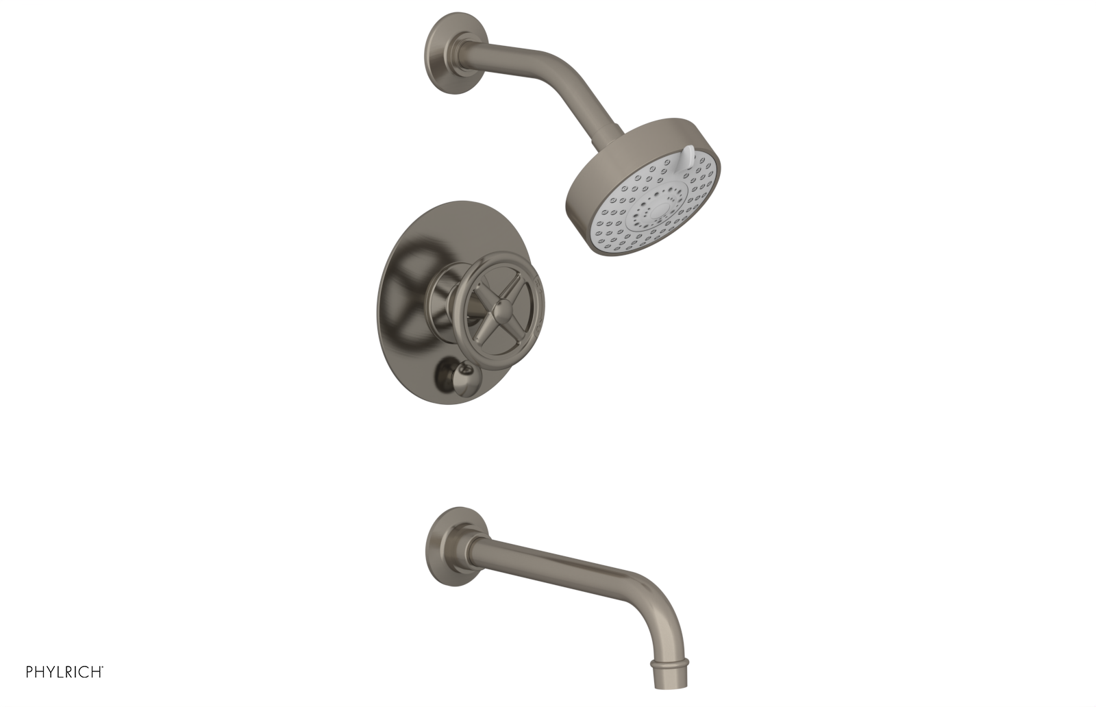 WORKS - Pressure Balance Tub & Shower Set - Cross Handle 220-28