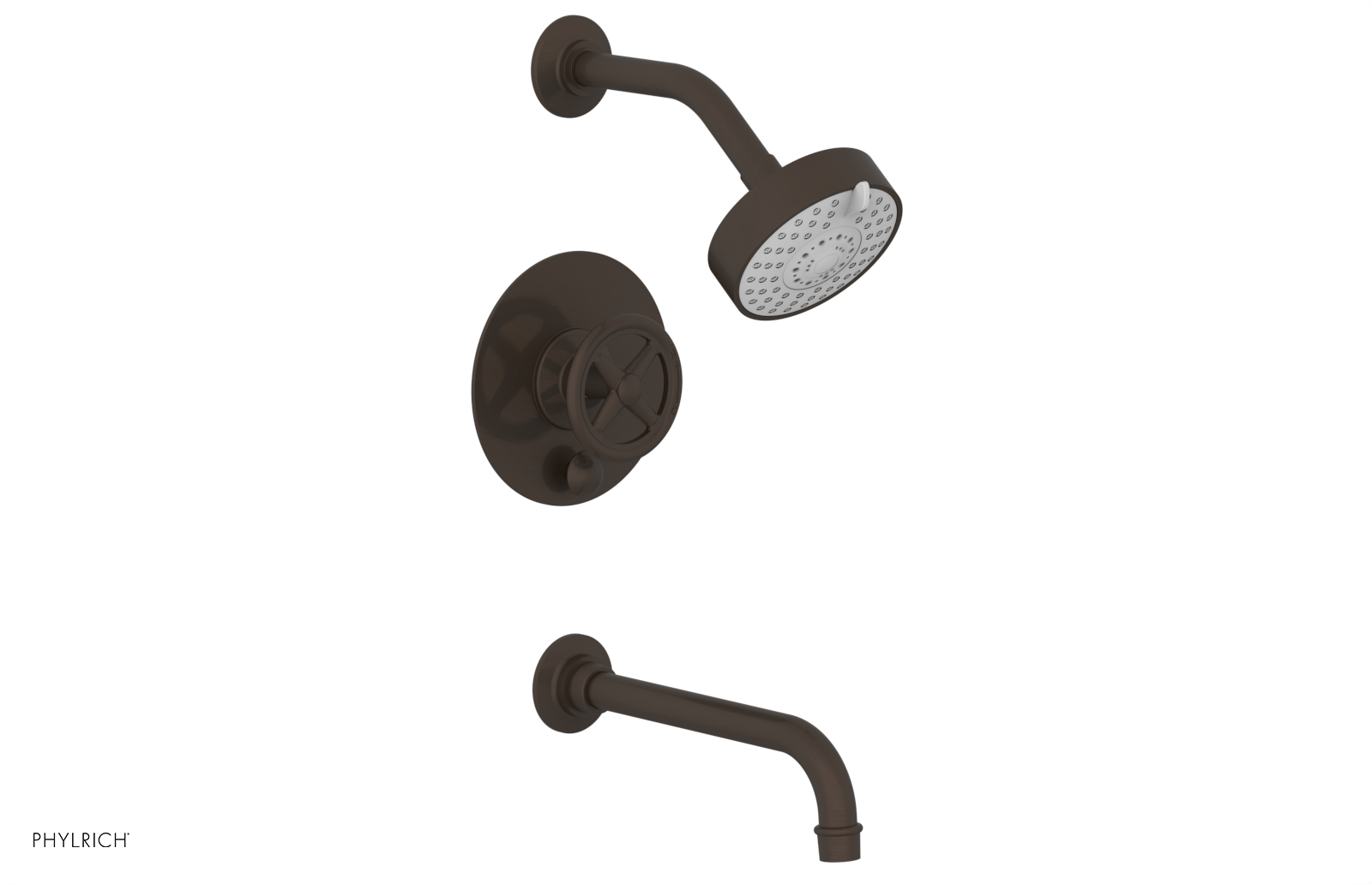 WORKS - Pressure Balance Tub & Shower Set - Cross Handle 220-28