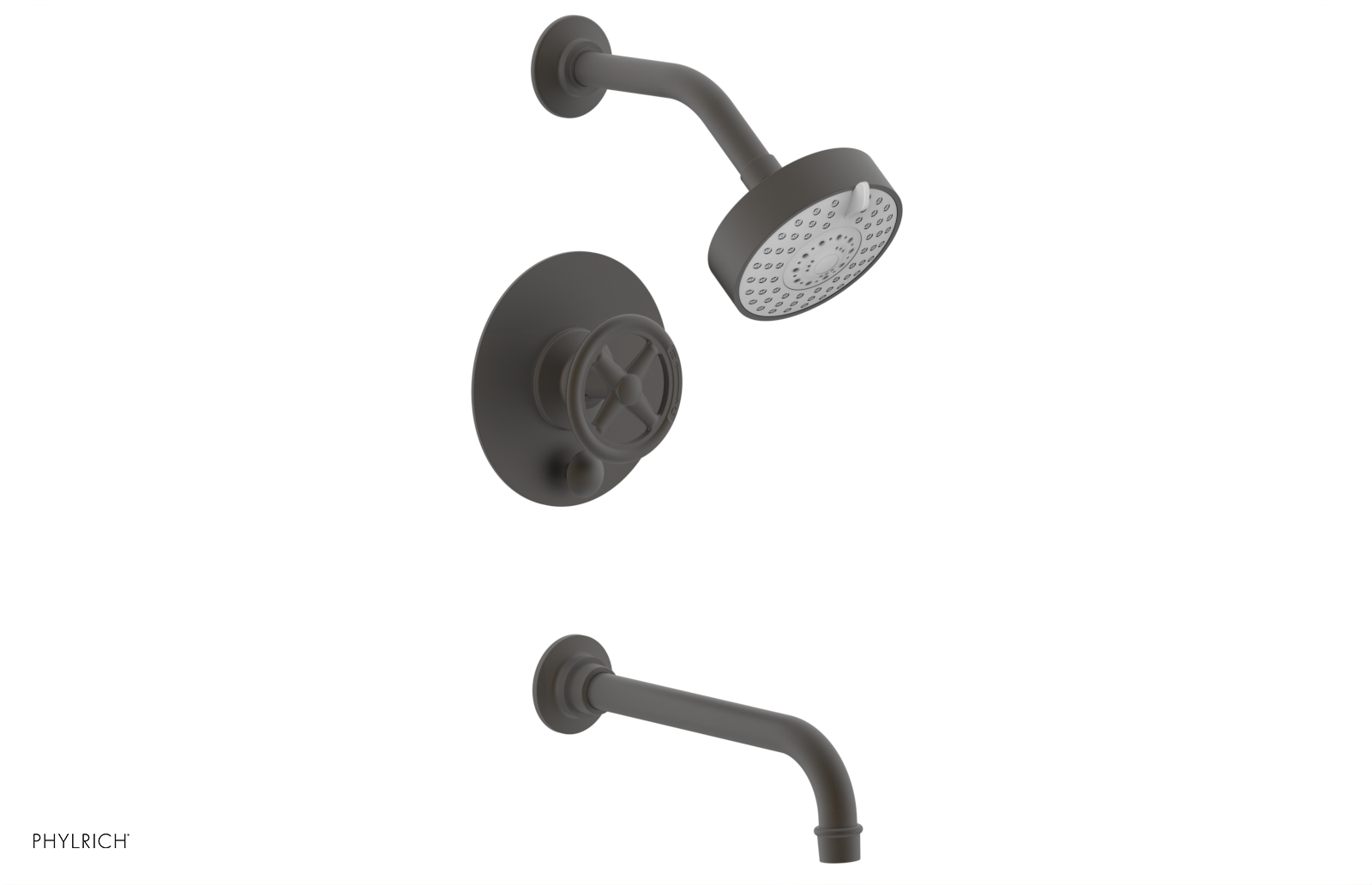WORKS - Pressure Balance Tub & Shower Set - Cross Handle 220-28