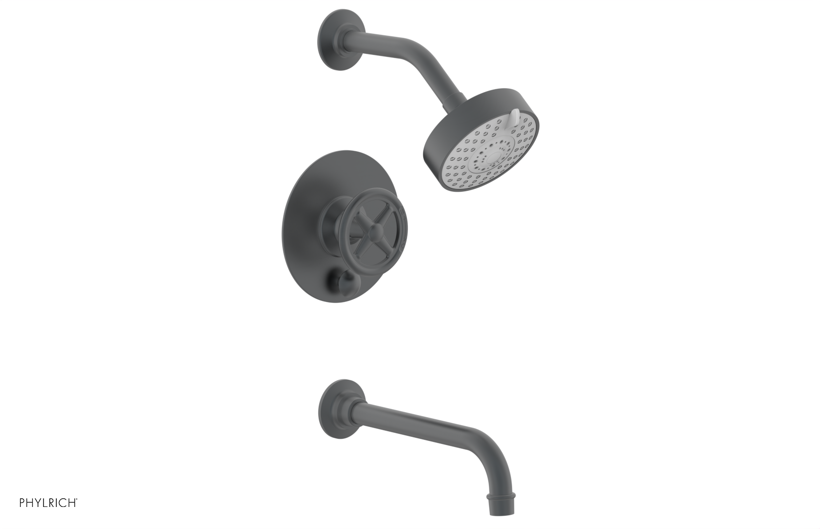 WORKS - Pressure Balance Tub & Shower Set - Cross Handle 220-28