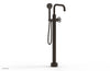WORKS Tall Floor Mount Tub Filler - Cross Handle with Hand Shower  220-46-01