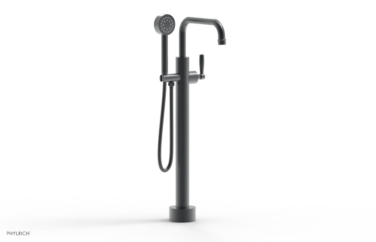 WORKS Low Floor Mount Tub Filler - Lever Handle with Hand Shower  220-47-03