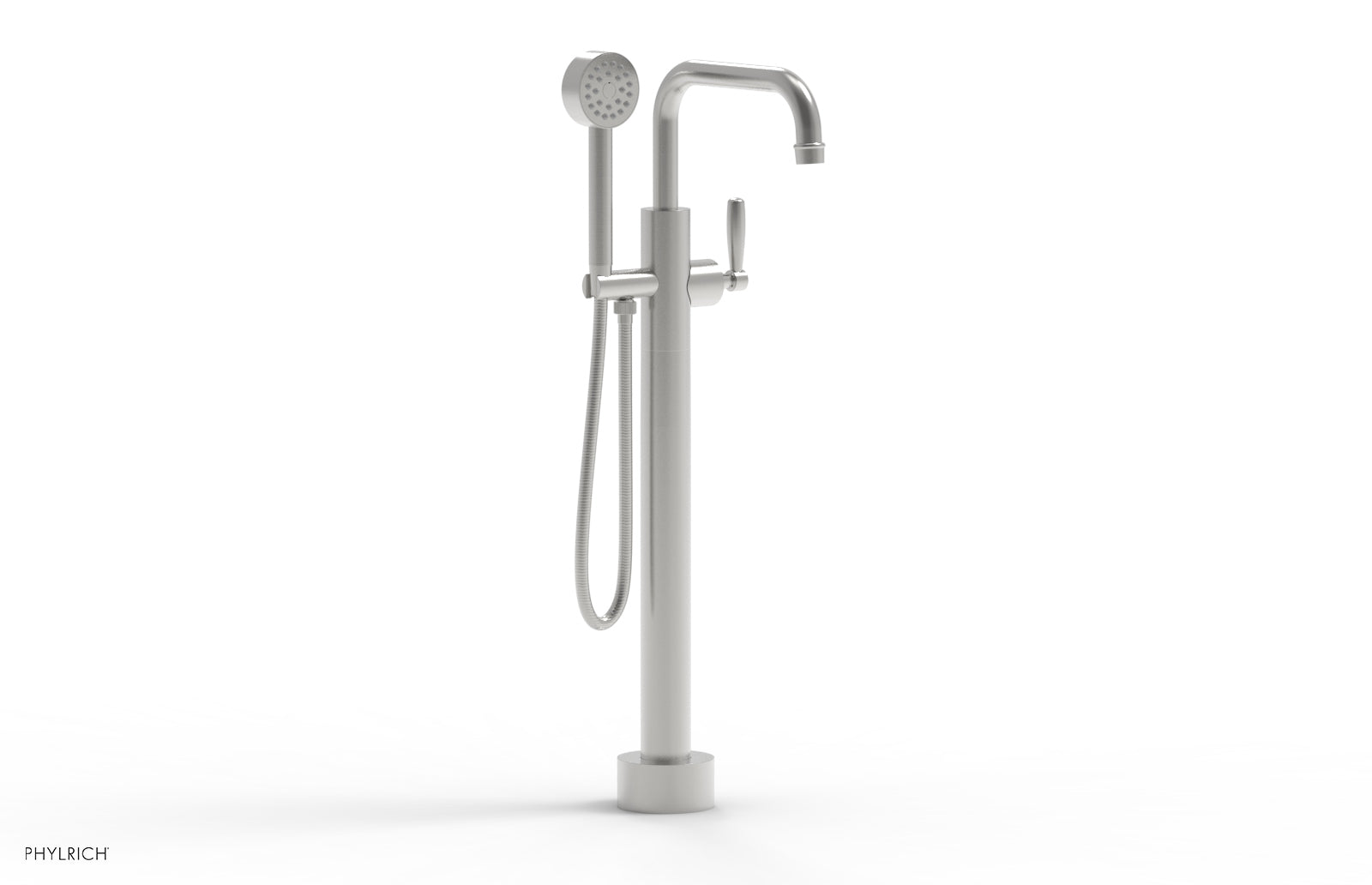 WORKS Low Floor Mount Tub Filler - Lever Handle with Hand Shower  220-47-03
