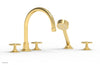 WORKS Deck Tub Set with Hand Shower - High Spout Cross Handles 220-48