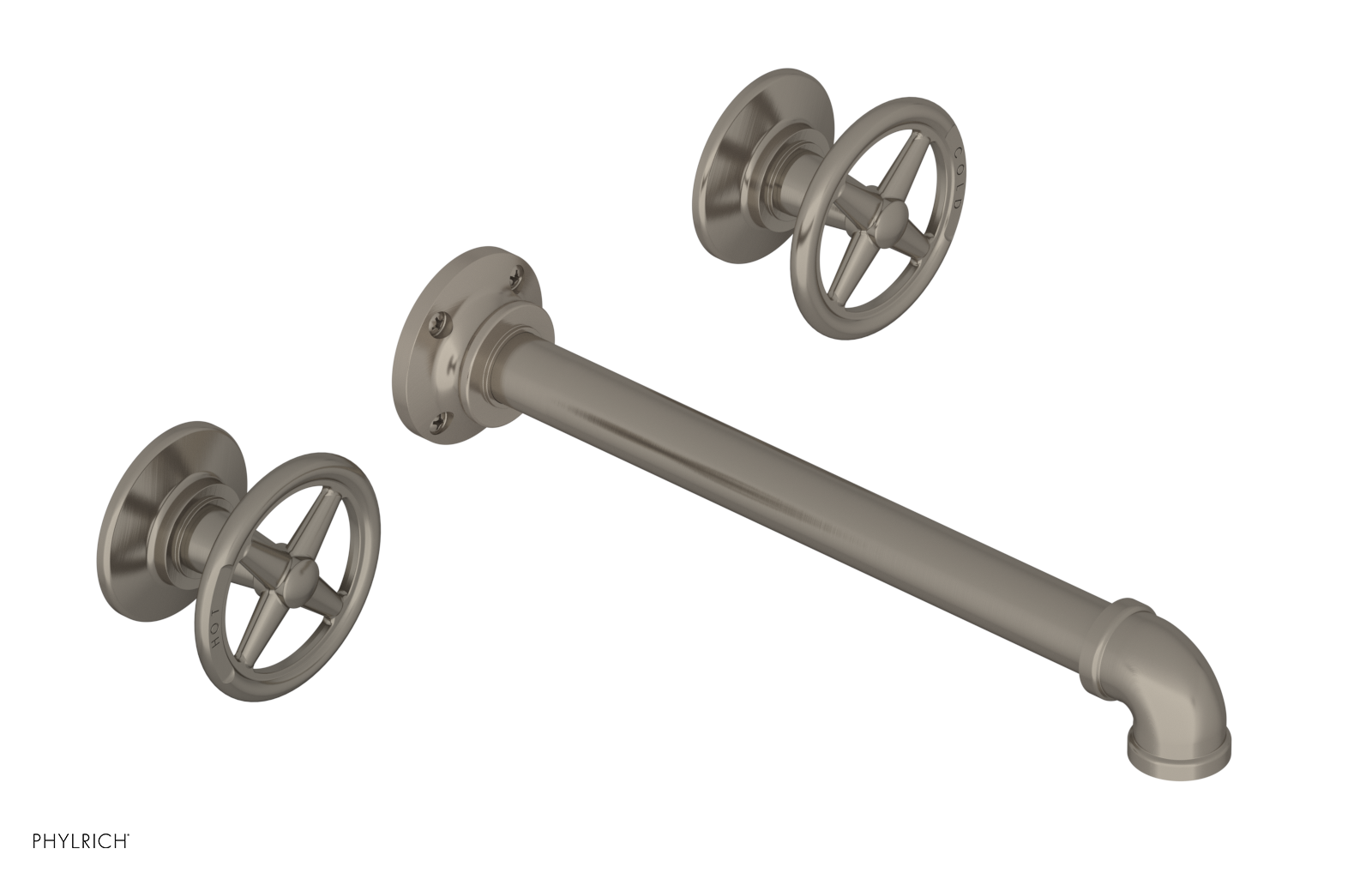 WORKS 2 Wall Lavatory Set 10" Spout - Cross Handles 221-11-10