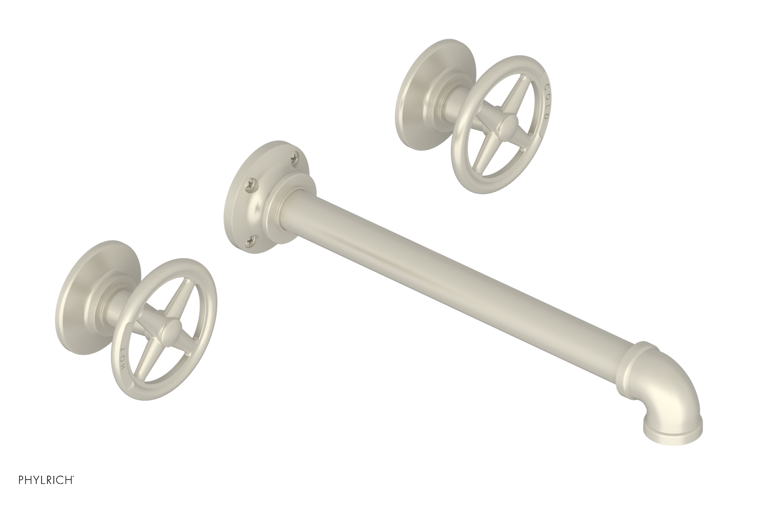 WORKS 2 Wall Lavatory Set 10" Spout - Cross Handles 221-11-10