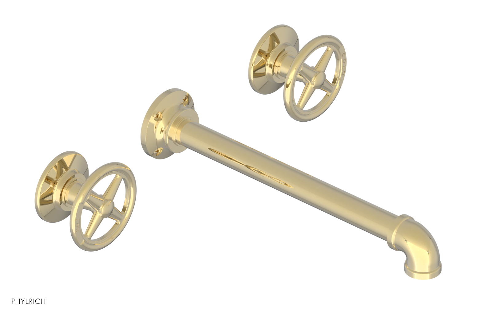 WORKS 2 Wall Lavatory Set 10" Spout - Cross Handles 221-11-10