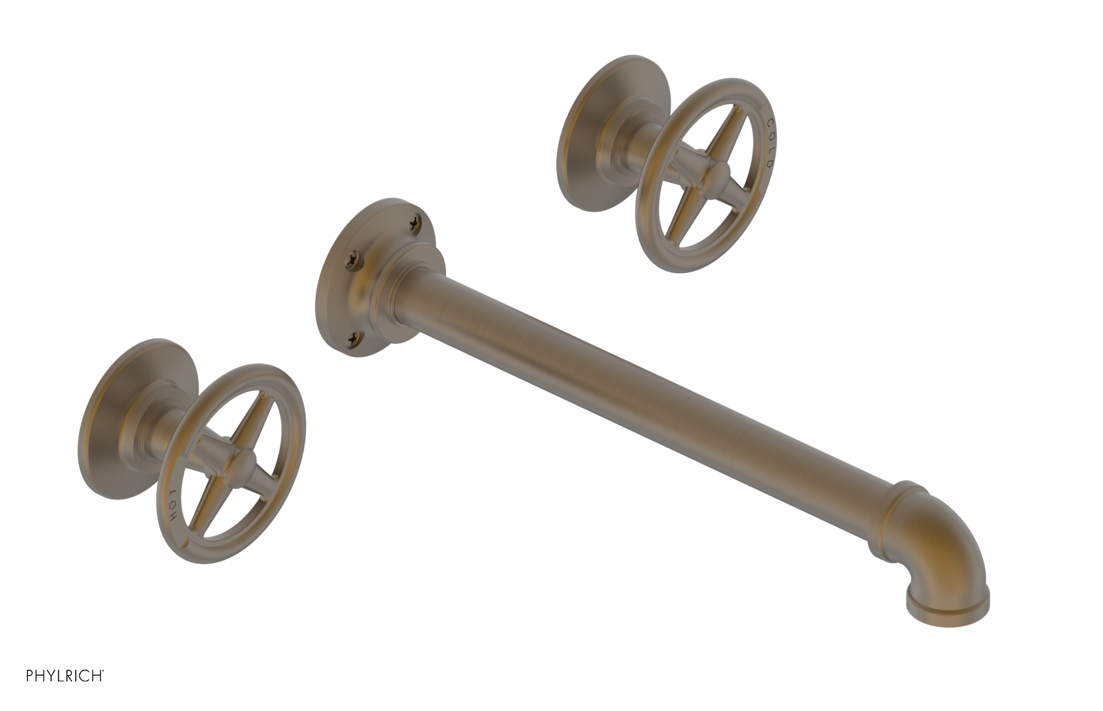 WORKS 2 Wall Lavatory Set 10" Spout - Cross Handles 221-11-10