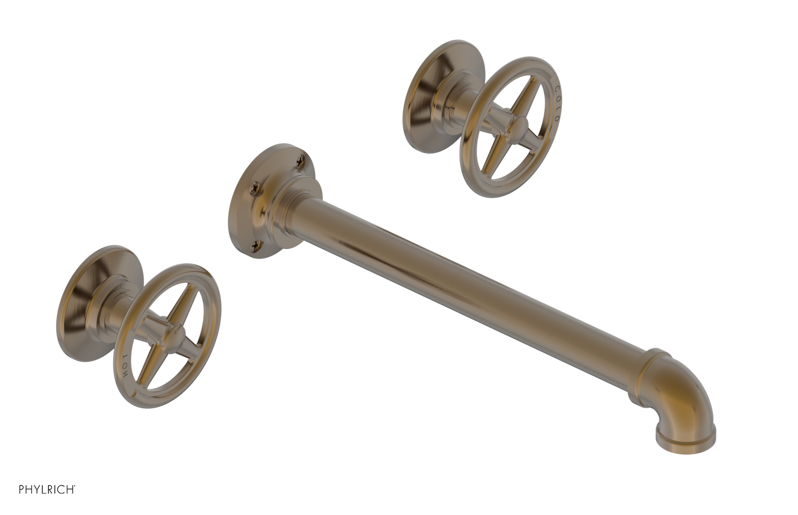 WORKS 2 Wall Lavatory Set 10" Spout - Cross Handles 221-11-10