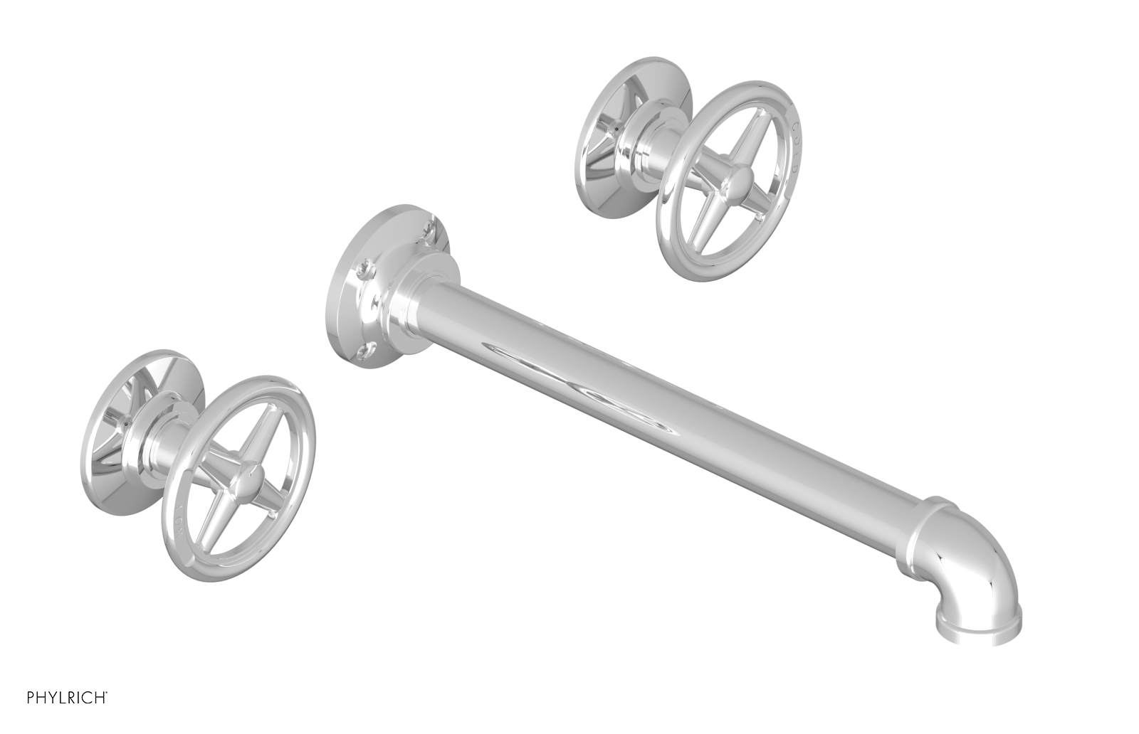 WORKS 2 Wall Lavatory Set 10" Spout - Cross Handles 221-11-10