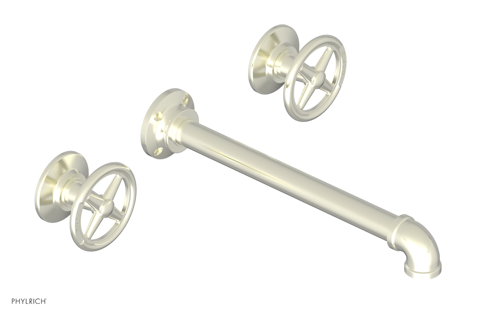 WORKS 2 Wall Lavatory Set 10" Spout - Cross Handles 221-11-10