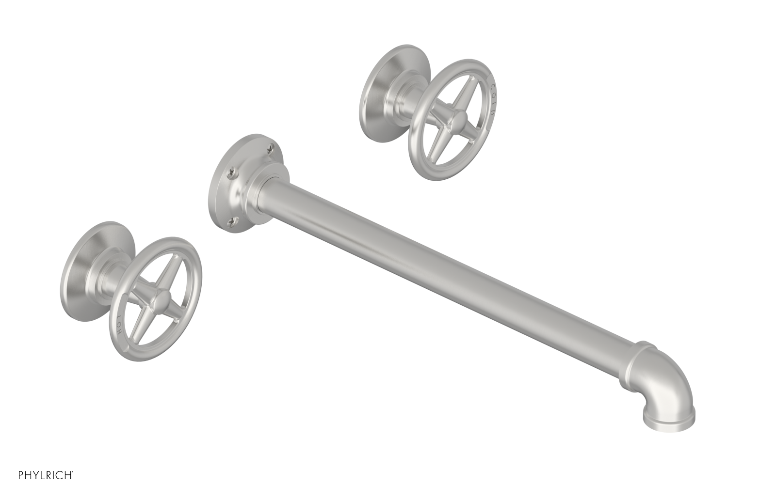 WORKS 2 Wall Lavatory Set 12" Spout - Cross Handles 221-11-12