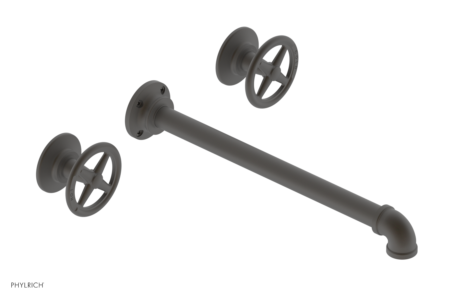 WORKS 2 Wall Lavatory Set 12" Spout - Cross Handles 221-11-12