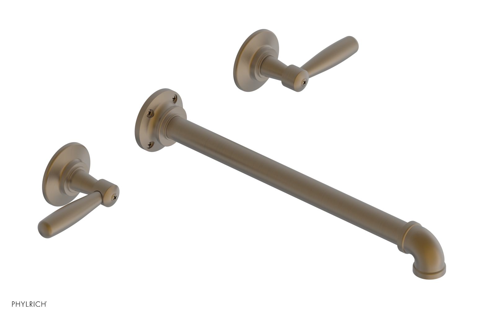 WORKS 2 Wall Lavatory Set 12" Spout - Lever Handles 221-12-12