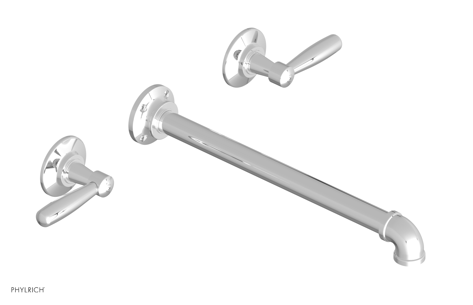 WORKS 2 Wall Lavatory Set 12" Spout - Lever Handles 221-12-12