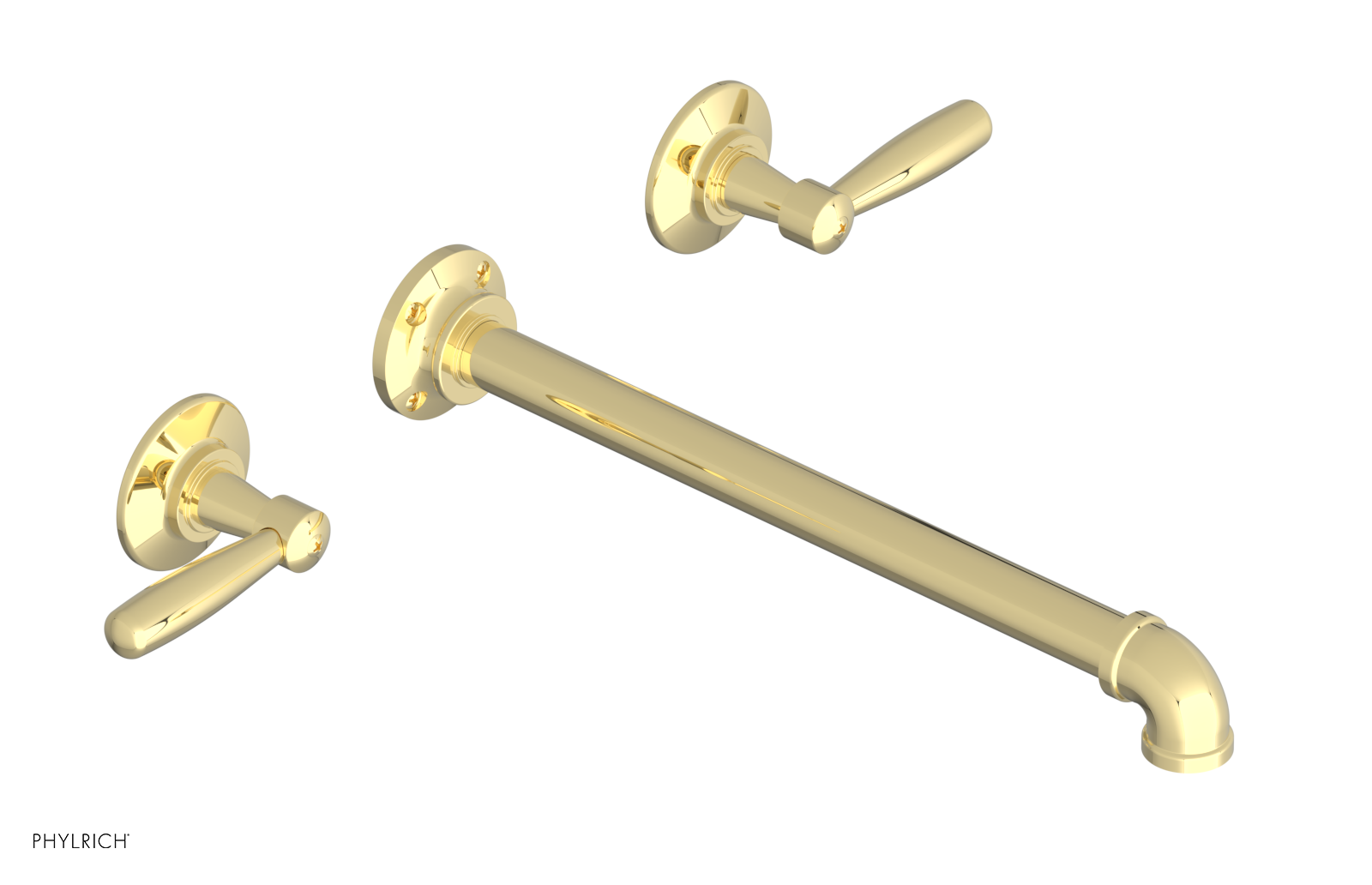 WORKS 2 Wall Lavatory Set 12" Spout - Lever Handles 221-12-12