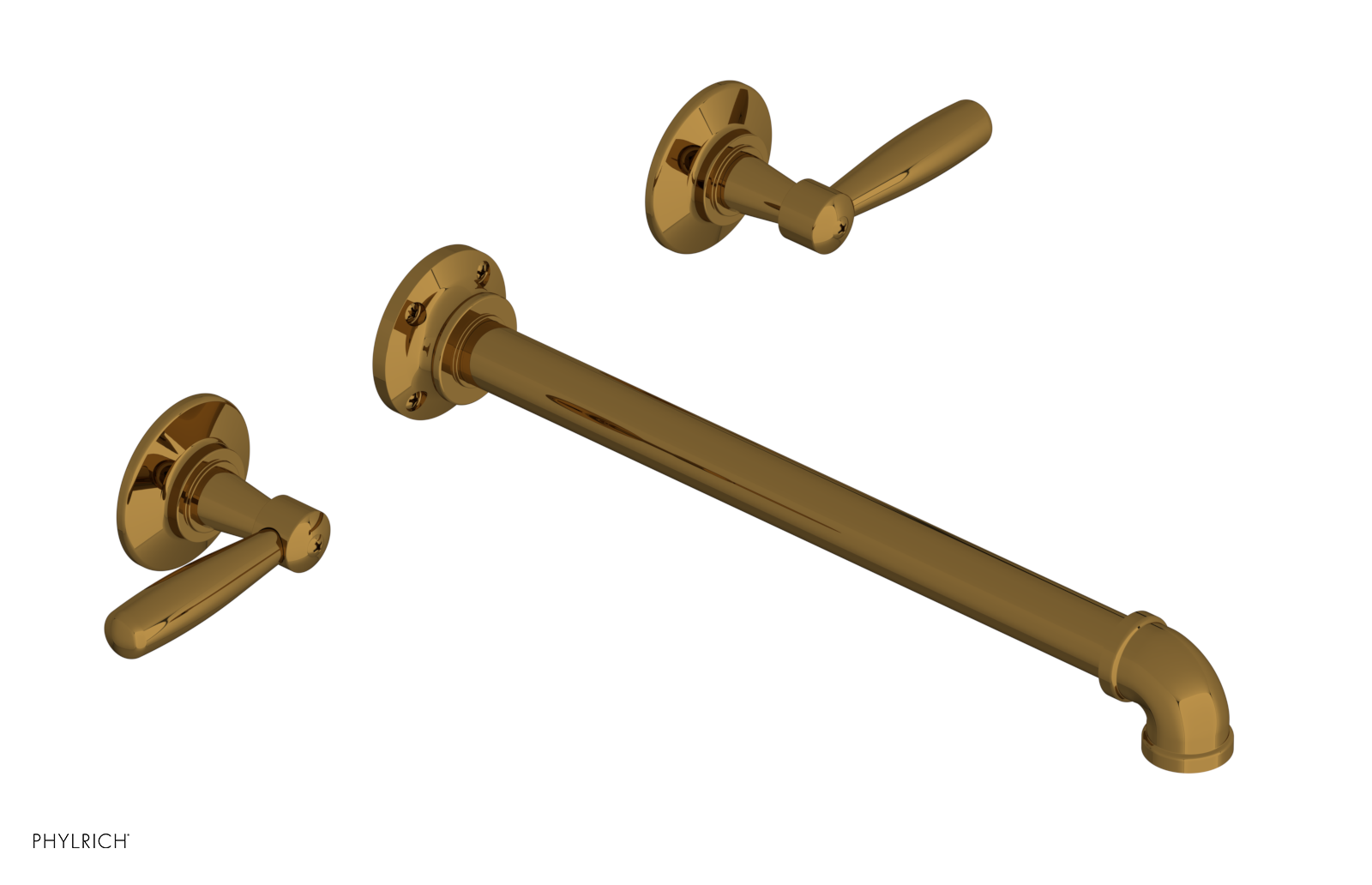 WORKS 2 Wall Lavatory Set 12" Spout - Lever Handles 221-12-12